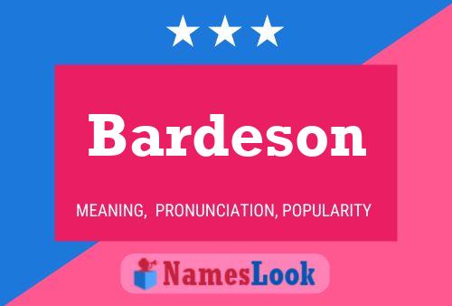 Póster del nombre Bardeson