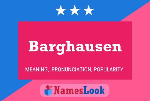 Póster del nombre Barghausen