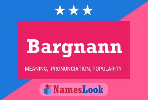 Póster del nombre Bargnann