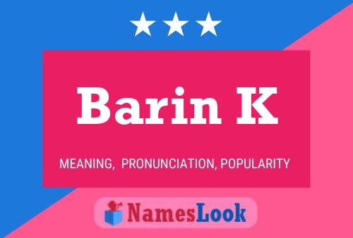 Póster del nombre Barin K