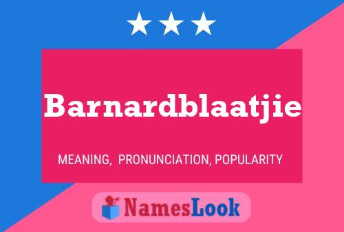 Póster del nombre Barnardblaatjie