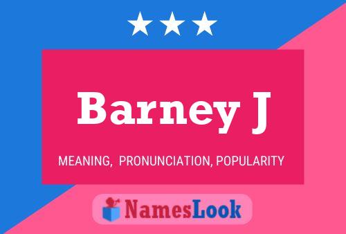 Póster del nombre Barney J