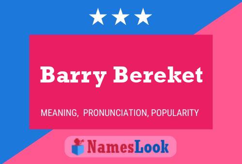 Póster del nombre Barry Bereket