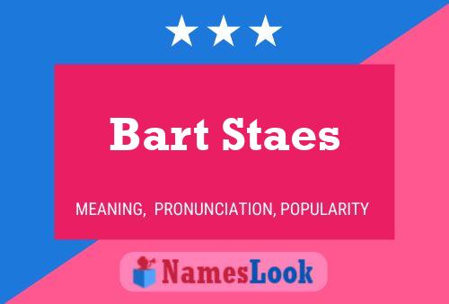 Póster del nombre Bart Staes