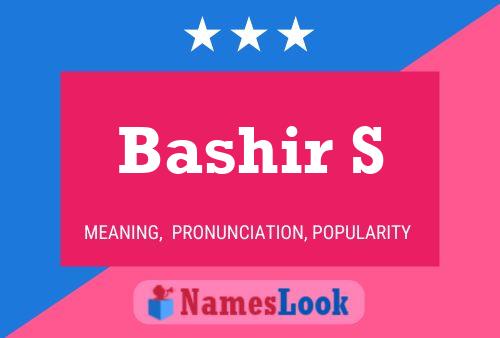 Póster del nombre Bashir S