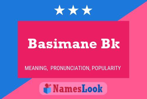 Póster del nombre Basimane Bk