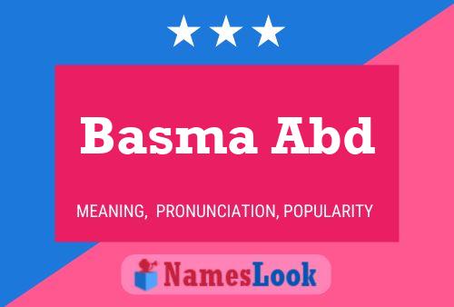 Póster del nombre Basma Abd