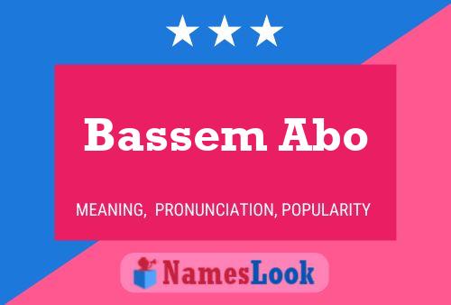 Póster del nombre Bassem Abo