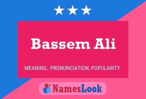 Póster del nombre Bassem Ali