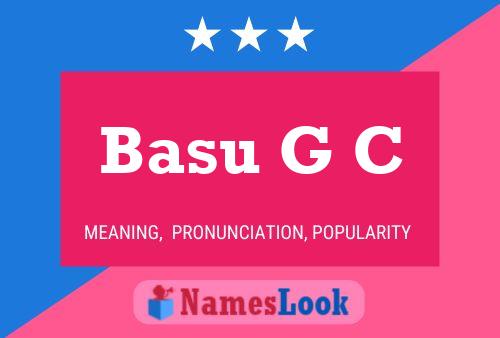 Póster del nombre Basu G C