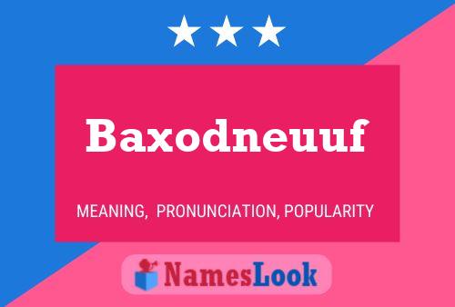 Póster del nombre Baxodneuuf