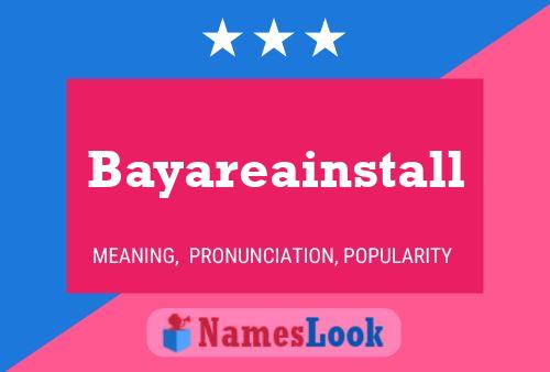 Póster del nombre Bayareainstall