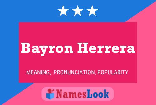 Póster del nombre Bayron Herrera