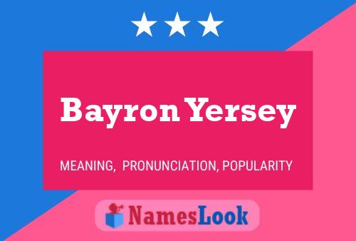 Póster del nombre Bayron Yersey