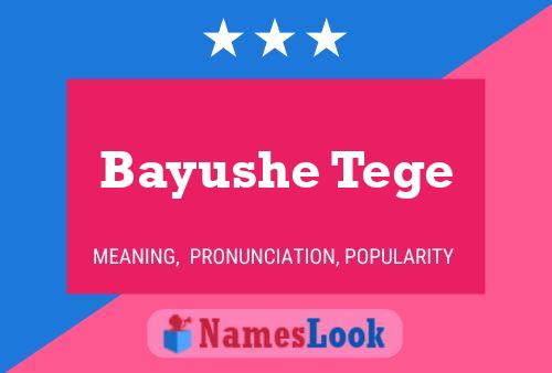 Póster del nombre Bayushe Tege