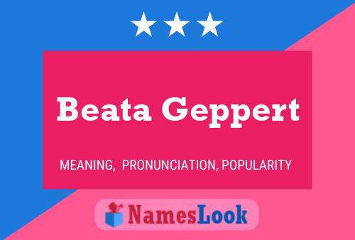 Póster del nombre Beata Geppert