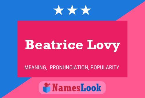 Póster del nombre Beatrice Lovy