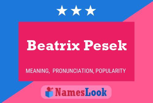 Póster del nombre Beatrix Pesek