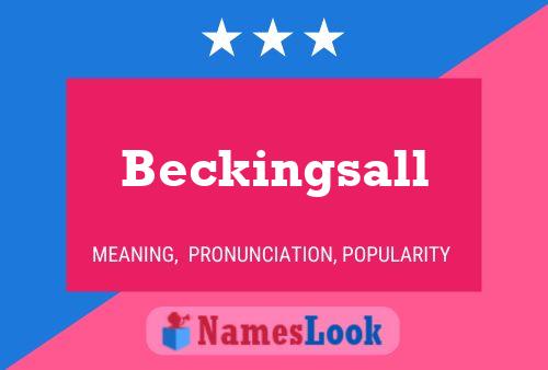 Póster del nombre Beckingsall