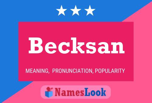 Póster del nombre Becksan