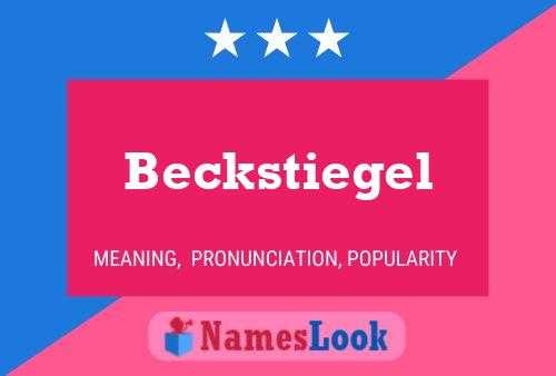 Póster del nombre Beckstiegel