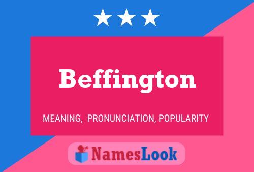 Póster del nombre Beffington