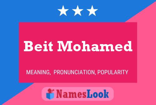 Póster del nombre Beit Mohamed