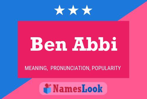 Póster del nombre Ben Abbi