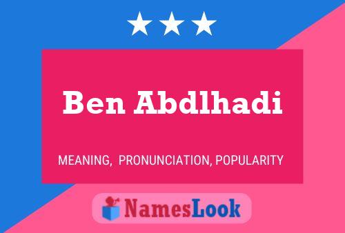 Póster del nombre Ben Abdlhadi