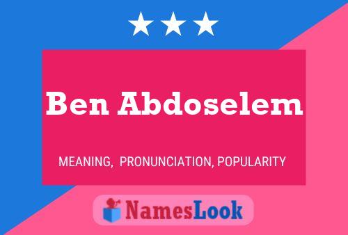 Póster del nombre Ben Abdoselem