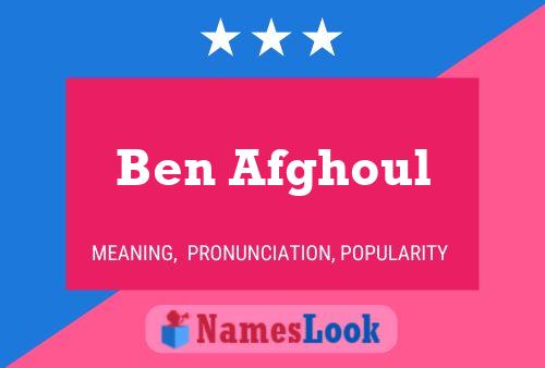 Póster del nombre Ben Afghoul