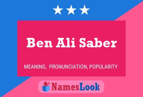 Póster del nombre Ben Ali Saber