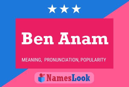 Póster del nombre Ben Anam