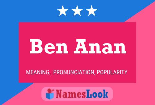 Póster del nombre Ben Anan