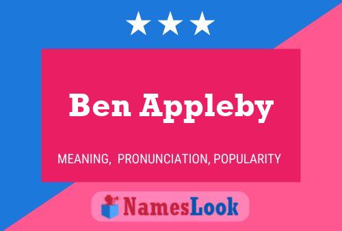 Póster del nombre Ben Appleby