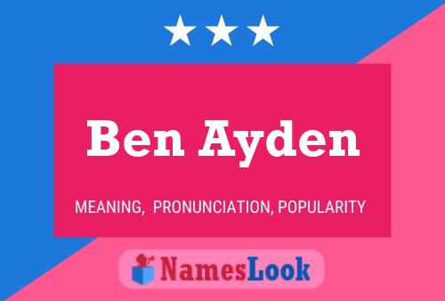 Póster del nombre Ben Ayden