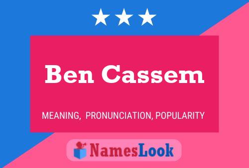 Póster del nombre Ben Cassem