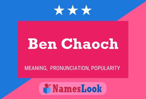 Póster del nombre Ben Chaoch