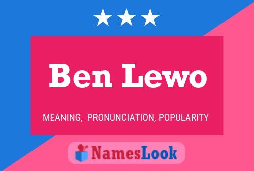 Póster del nombre Ben Lewo