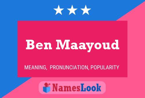 Póster del nombre Ben Maayoud