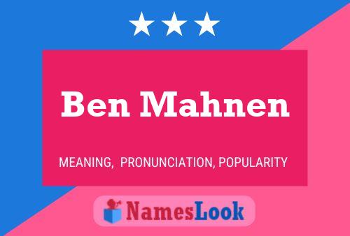 Póster del nombre Ben Mahnen