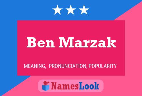 Póster del nombre Ben Marzak