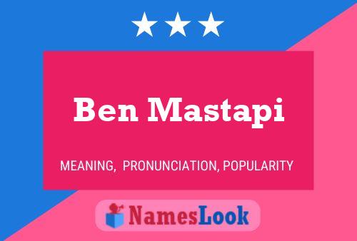 Póster del nombre Ben Mastapi