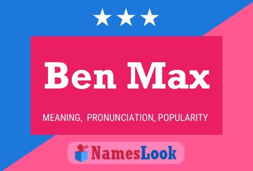 Póster del nombre Ben Max