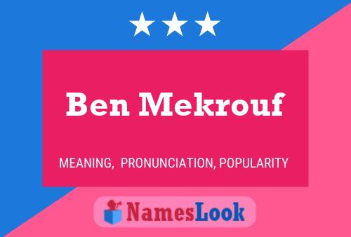 Póster del nombre Ben Mekrouf