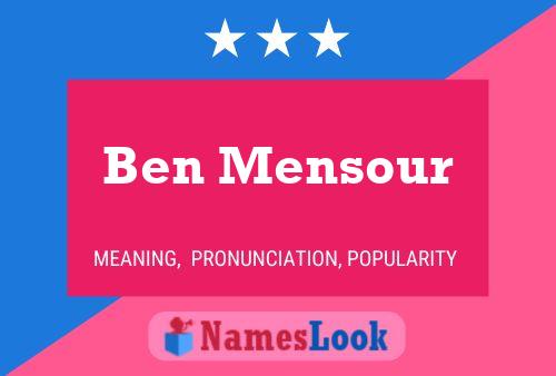 Póster del nombre Ben Mensour