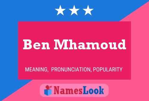 Póster del nombre Ben Mhamoud