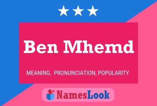 Póster del nombre Ben Mhemd