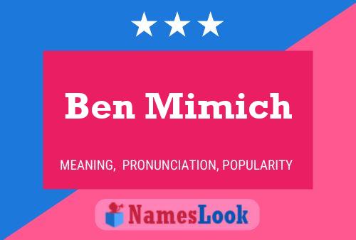 Póster del nombre Ben Mimich