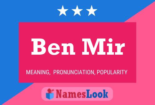 Póster del nombre Ben Mir